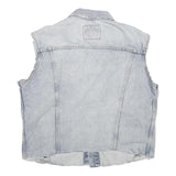 LEVI'S Mens Blue Denim Sleeveless Button Cotton Jacket L Peace Symbol