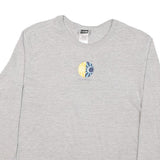 THE NORTH FACE Womens Grey Blue Yellow Long Sleeve Crew Neck T-Shirt XL Outdoor