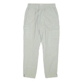 CLOCKHOUSE Womens Cotton Blend Beige Relaxed Cargo Trousers W28 L28 Drawstring