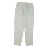 CLOCKHOUSE Womens Cotton Blend Beige Relaxed Cargo Trousers W28 L28 Drawstring