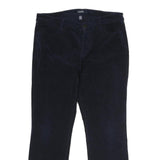 CHAPS Womens Navy Blue Regular Fit Straight Cotton Blend Trousers W32 L26 Zip