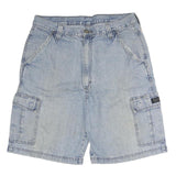 WRANGLER Mens Shorts Blue Cargo Cotton M W34 Casual Pockets