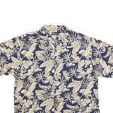 FADED GLORY Mens Blue & Beige Hawaiian Shirt XL Cotton Casual Summer Beach