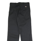 DICKIES Mens Polyester Blend Black Classic Straight Trousers W31 L30 Workwear
