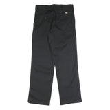 DICKIES Mens Polyester Blend Black Classic Straight Trousers W31 L30 Workwear