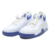 NIKE Air Flight Lite Mens White & Blue Leather Mid Top Trainers UK 7.5