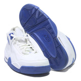 NIKE Air Flight Lite Mens White & Blue Leather Mid Top Trainers UK 7.5