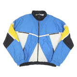 ZOLLINGER Mens Blue Yellow Black White Colourblock Zip Jacket 3XL Polyester