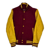 Hawkings Mcgill Varsity Jacket - Small Burgundy Leather