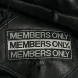Members Only Leather Jacket - Medium Black Leather