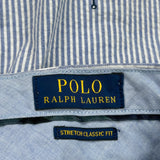 Anchors Polo By Ralph Lauren Striped Chino Shorts - 32W 9L Blue Cotton