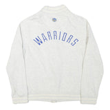 FANATICS Mens White Golden State Warriors Zip Jacket S Cotton Blend Team Logo