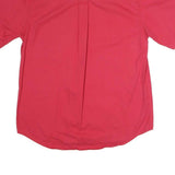 IVY CREW Mens Red Cotton Button Down Shirt M Classic Short Sleeve Casual