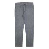 LEVI'S 511 Slim Mens Jeans Grey Slim Skinny Denim Raw W34 L32 Zip Cotton Blend