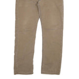DICKIES Mens Cotton Blend Beige Regular Fit Straight Leg Trousers W36 L31
