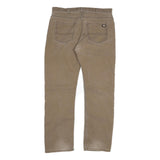 DICKIES Mens Cotton Blend Beige Regular Fit Straight Leg Trousers W36 L31