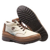 TIMBERLAND Lace-Up Boots Cream Synthetic Womens UK 5.5