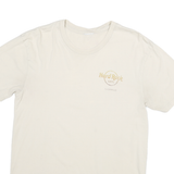 Mens Cream Hard Rock Cafe Nashville Graphic T-Shirt M Short Sleeve Crew Neck