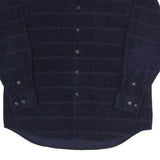 CACHE CREEK Mens Blue Plain Cotton Shirt L Long Sleeve Button Collar