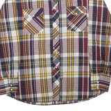 WRANGLER Mens White & Yellow Plaid Shirt M Classic Cotton Blend Long Sleeve