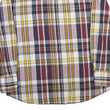 WRANGLER Mens White & Yellow Plaid Shirt M Classic Cotton Blend Long Sleeve