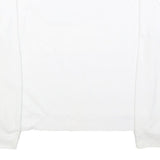 LEVI'S Womens White Cotton Blend Crew Neck Sweatshirt L Logo Print Casual