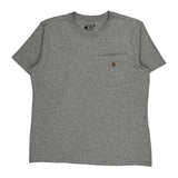 Carhartt T-Shirt - Large Grey Cotton