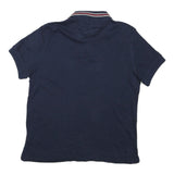 TOMMY HILFIGER Mens Blue Polo Shirt XS Cotton Blend Short Sleeve Classic Fit
