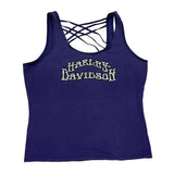 Harley Davidson Graphic Tank Top - XL Purple Polyester