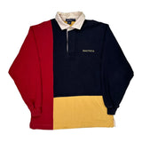Nautica Rugby Shirt - Medium Navy Cotton
