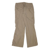 EDDIE BAUER Womens Cotton Blend Beige Relaxed Wide-Leg Trousers W30 L30 Casual