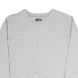 DKNY Womens Grey Cotton Blend Crew Neck Sweatshirt M Logo Print Casual