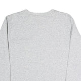 DKNY Womens Grey Cotton Blend Crew Neck Sweatshirt M Logo Print Casual