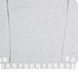 DKNY Womens Grey Cotton Blend Crew Neck Sweatshirt M Logo Print Casual