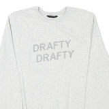 LCW CASUAL Mens Light Grey Sweatshirt S Crew Neck Cotton Blend Casual Pullover