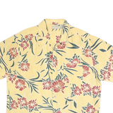 NATURAL ISSUE Mens Yellow & Red Floral Shirt XL Lightweight Cotton Blend Summer
