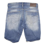 G-STAR Mens Denim Blue Casual Slim Shorts XL W32 Distressed Fade