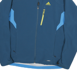 ADIDAS Mens Blue & Light Blue Zip Jacket M Polyester Blend Athleisure Sportswear