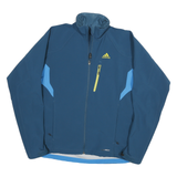 ADIDAS Mens Blue & Light Blue Zip Jacket M Polyester Blend Athleisure Sportswear