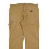 DICKIES Mens Relaxed Beige Denim Jeans W38 L30 Workwear Cotton Blend Zip