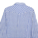 LEVI'S Mens Blue & White Checked Shirt M Western Style Button Long Sleeve