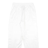 CHAMPION Mens Joggers White & Black S W24 L28 Logo Tape Casual Bottoms