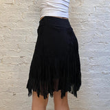 Stefanel Mini Skirt - 28W UK 8 Black Viscose