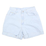 RIDERS Womens Shorts Blue Denim Casual S W28 Roll Hem Relaxed Fit