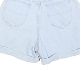 RIDERS Womens Shorts Blue Denim Casual S W28 Roll Hem Relaxed Fit