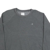 CHAMPION Mens Grey Crew Neck L Cotton Blend Sweatshirt Pullover Casual Wear