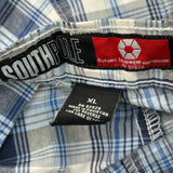 Southpole Checked Shorts - XL White Cotton