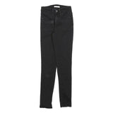 LEVI'S 721 Womens Jeans Black Slim Skinny Denim W24 L30 Zip Fit