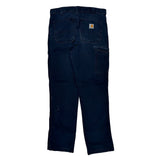 Carhartt Double Knee Carpenter Trousers - 32W 32L Navy Cotton