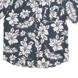 WEATHERPROOF Mens Blue & White Floral Cotton Shirt XL Summer Casual Short Sleeve